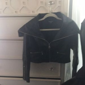 Bebe leather cropped jacket size medium